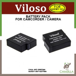 Viloso Rechargeable AHDBT-501 1220mAh Battery for Gopro Hero 5 Black Sport Camera Accessories