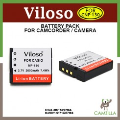 Viloso CNP-130 Li-Ion Battery for Casio ZR1100 ZR1200 ZR1500 NP130
