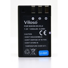 Viloso EN-EL9 Battery Pack for Nikon EN-EL9A EN-EL9 D5000 D3000 D40  