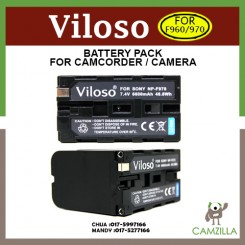Viloso Replacement Battery for Sony NP-F960 NP-F970 NP-F975 NP-F950 NP-F930 and Sony DCM-M1 MVC-CD1000 HDR-FX1 DCR-VX2100E DSR-PD190P NEX-FS700RH HXR-NX3 Camera, LED Video Light