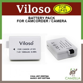 Viloso LP-E5 Rechargeable Li-Ion Battery for Canon EOS 500D 450D LP-E5