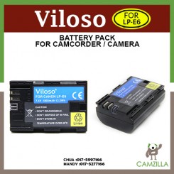 Viloso LP-E6 Replacement Battery for Canon 60D 70D 7D 5D2 5D3 6D (1 Year Warranty)