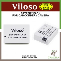 Viloso LP-E8 for Canon Rebel T2 T3i T2i Kiss X5 X4 EOS 550D 600D 700D