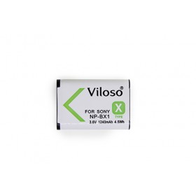 Viloso NP-BX1 Rechargeable Lithium-Ion Battery Pack (3.6V, 1240mAh) for Sony DSC-RX1, RX1r, RX100, RX100 II, RX100 III, RX100 IV Digital Cameras