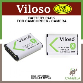 Viloso NP-BX1 Rechargeable Lithium-Ion Battery Pack (3.6V, 1240mAh) for Sony DSC-RX1, RX1r, RX100, RX100 II, RX100 III, RX100 IV Digital Cameras