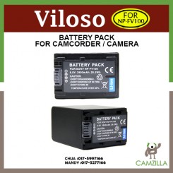 Viloso Sony NP-FV100 FV100 Battery Lithium-Ion for NEX-VG30 NEX-VG900