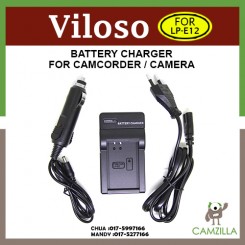 Viloso LP-E12 Battery Charger for Canon EOS M10 EOS M2 EOS M 100D (2-In-1 Home / Car Charger)