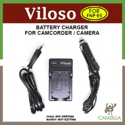 Viloso NP-95 Battery Charger BC-655 for FUJIFILM FinePix F30 F31fd X-S1REAL 3DW1 X100 Digital Camera 