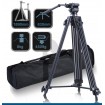 Fancier WF-717 Professional Heavy Duty Video Camcorder 189 CM Tripod + Fluid Video Head Kit