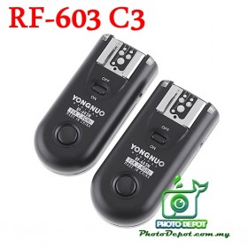 Yongnuo RF-603 2.4GHz Wireless Flash Trigger C3 for Canon 1D Series, 5D Mk II, 5D, 50D, 7D, 40D, 30D, 20D & 10D