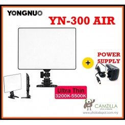  Yongnuo YN-300 Air Pro LED DSLR Camera Video Studio Light with Power Supply