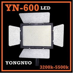Yongnuo YN-600 3200k-5500k LED video light 4 Camcorder with Power AC Adapter Kit