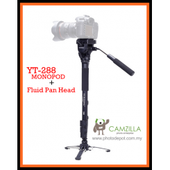 Yunteng VCT-288 Video Camera Monopod With Fluid Head For DSLR Video Camcorder