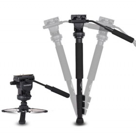 Yunteng 588 For Canon Nikon Sony Phones DSLR Camera DV Camcorder Photography Tripod Monopod Fluid Drag Head Update Of VCT-288