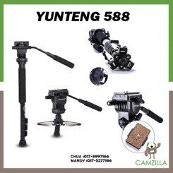 Yunteng 588 For Canon Nikon Sony Phones DSLR Camera DV Camcorder Photography Tripod Monopod Fluid Drag Head Update Of VCT-288