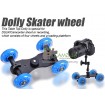TableTop Compact Dolly Kit Skater Wheel Camera Truck Stabilizer - Blue