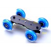 TableTop Compact Dolly Kit Skater Wheel Camera Truck Stabilizer - Blue