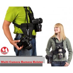 MICNOVA Multi Camera Carrying Photographer Vest with Side Holster for DSLR Camera